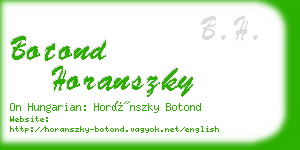 botond horanszky business card